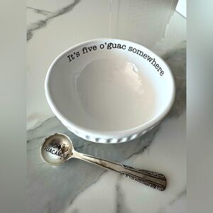 Mud Pie “It’s Five O’Guac Somewhere” Serving Bowl + Spoon